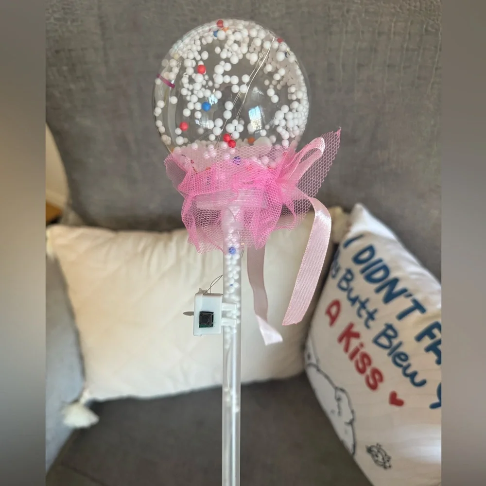 Bobo light party wands comes with built in light switch.